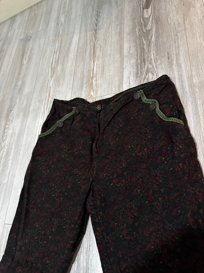 Bohem Çiçekli Yüksek Bel Pantolon — görsel 3/5