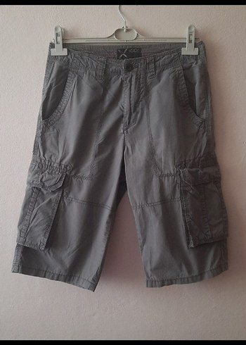 XSİDE ,GRİ Belden Kemerli Erkek Kargo Şort