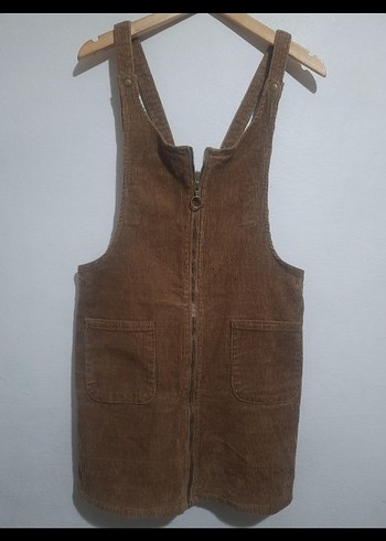 KOTON L,40  Kadın Kahverengi  Fermuarlı Kısa Tulum SALOPET - Görsel 3