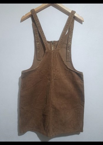 KOTON L,40  Kadın Kahverengi  Fermuarlı Kısa Tulum SALOPET - Görsel 5