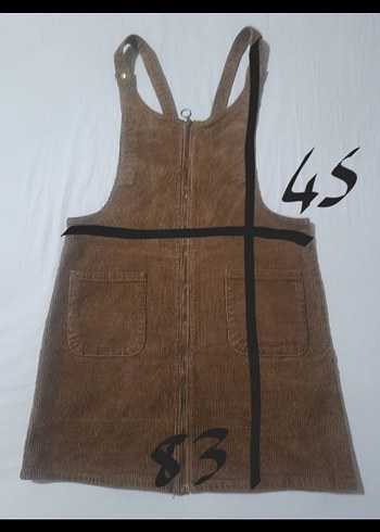 KOTON L,40  Kadın Kahverengi  Fermuarlı Kısa Tulum SALOPET - Görsel 7