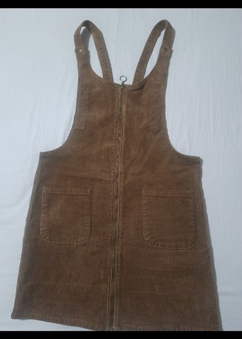 KOTON L,40  Kadın Kahverengi  Fermuarlı Kısa Tulum SALOPET - Görsel 11