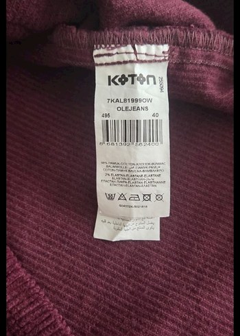 Bordo MÜRDÜM Kadın fitilli kadife Fermuarlı Midi Salopet - Görsel 7