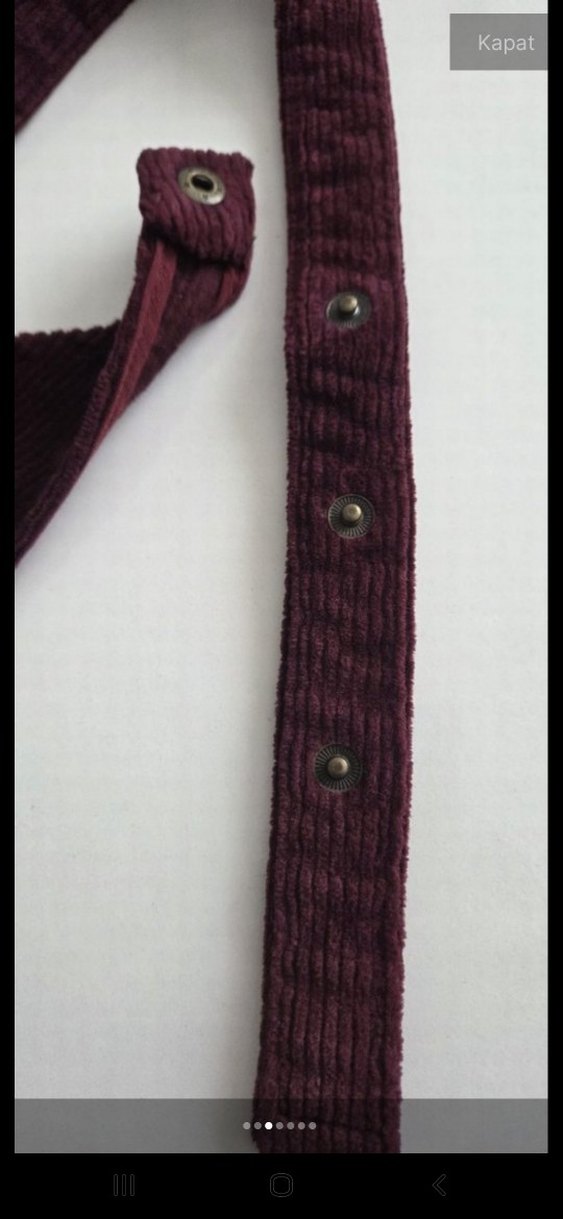 Bordo MÜRDÜM Kadın fitilli kadife Fermuarlı Midi Salopet - Görsel 4