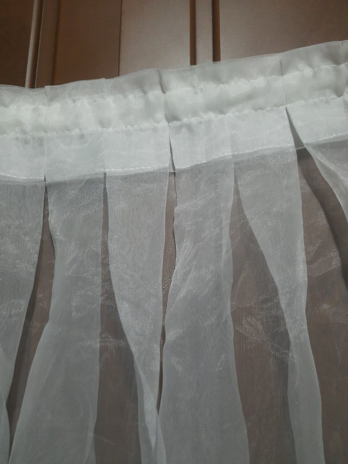 Lale Nakışlı Bej Ekru Tül Perde - Görsel 5