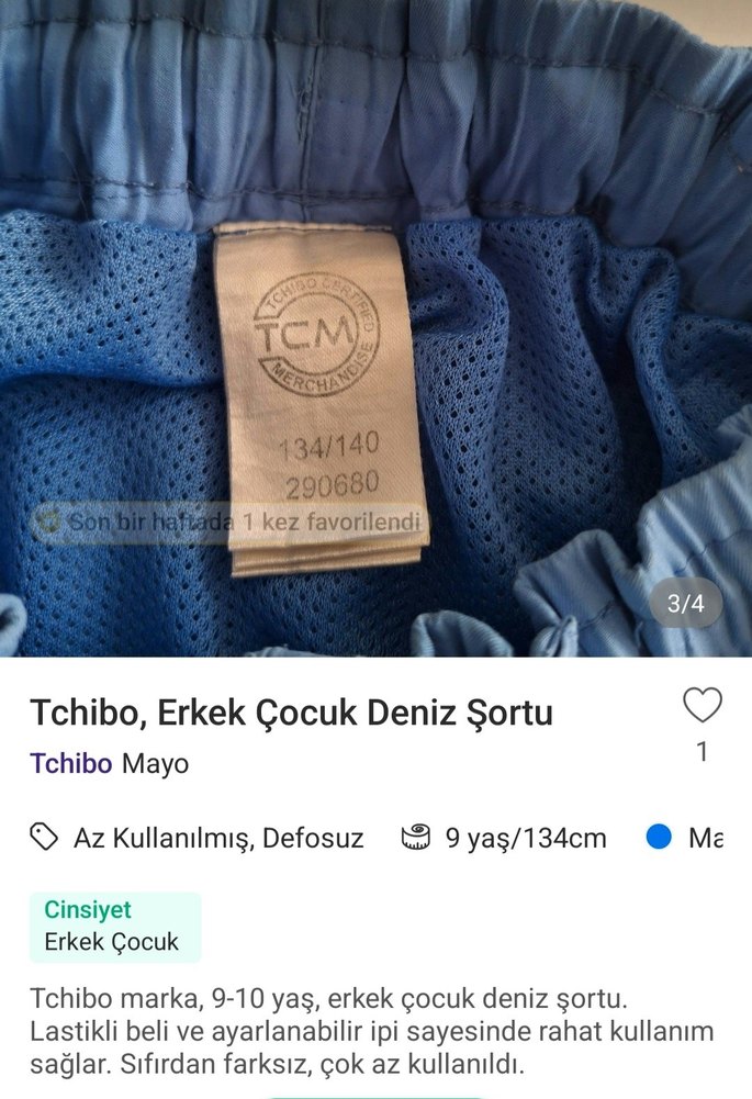 Tchibo Mavi Erkek Çocuk Şort - Görsel 4