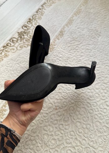 39 Beden siyah Renk Mango Siyah Süet Topuklu ayakkabı