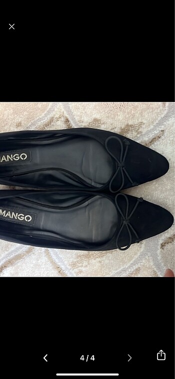 39 Beden siyah Renk Mango babet