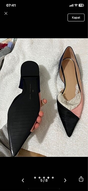 39 Beden siyah Renk Zara babet