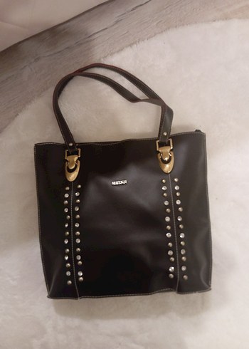 Mango Siyah Deri Tokalı Kadın Çanta - Görsel 3