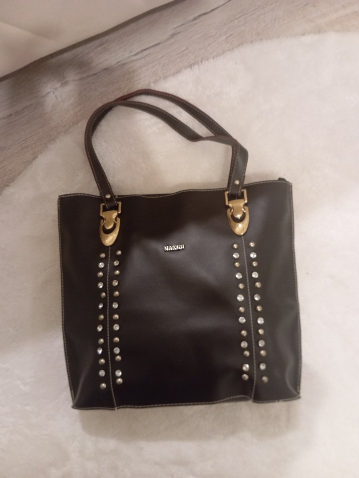 Mango Siyah Deri Tokalı Kadın Çanta - Görsel 4