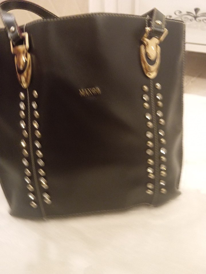 Mango Siyah Deri Tokalı Kadın Çanta - Görsel 5