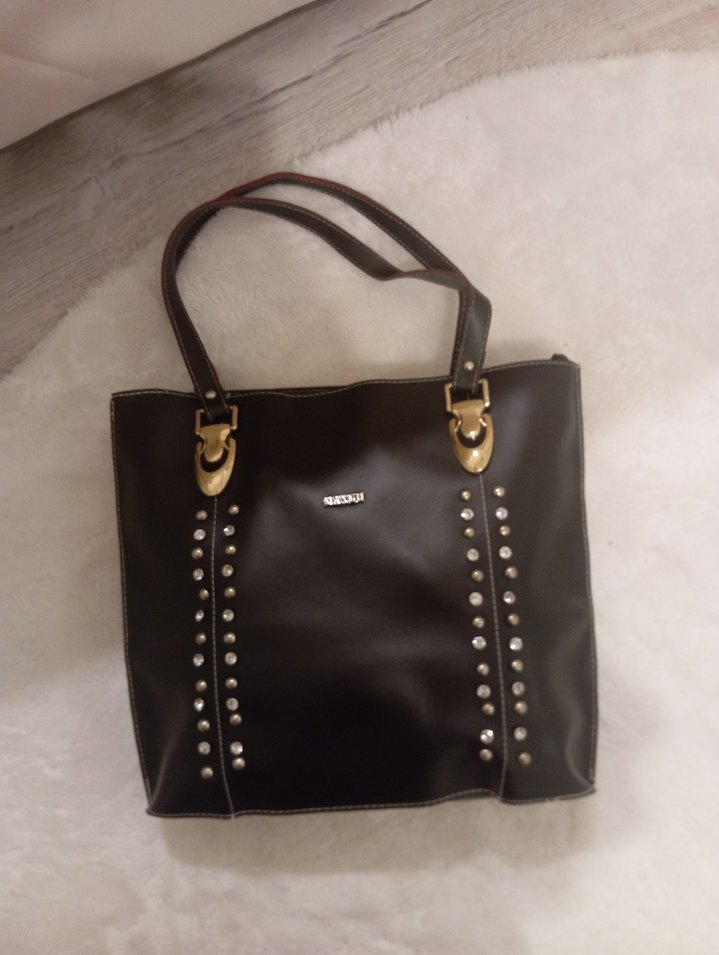 Mango Siyah Deri Tokalı Kadın Çanta - Görsel 3