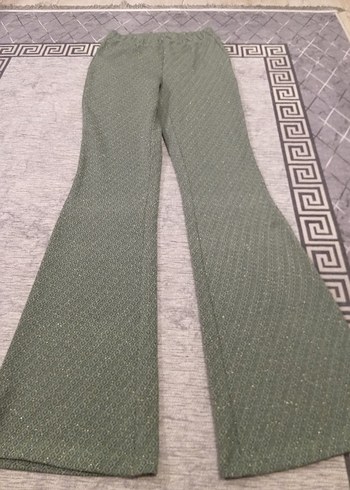 Gri Kadın Pilili Uzun Kumaş Pantolon - Görsel 4