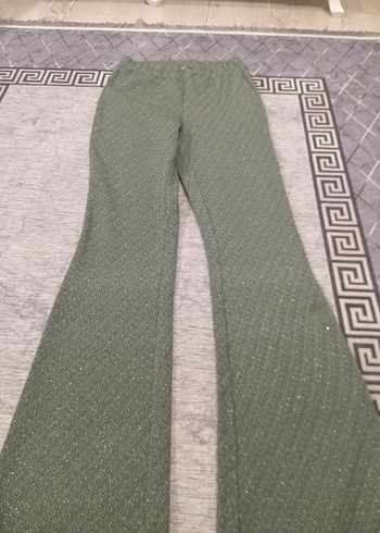 Gri Kadın Pilili Uzun Kumaş Pantolon - Görsel 3