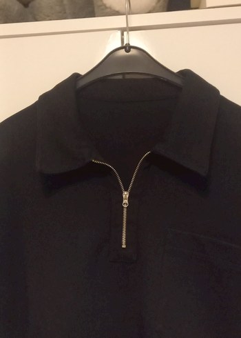 Siyah Fermuarlı Erkek Polo Tişört - Görsel 2