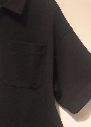 Siyah Fermuarlı Erkek Polo Tişört - Görsel 3