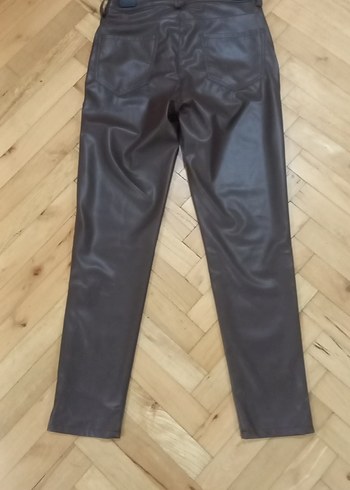 Kahverengi Deri Kadın Pantolon - Görsel 3