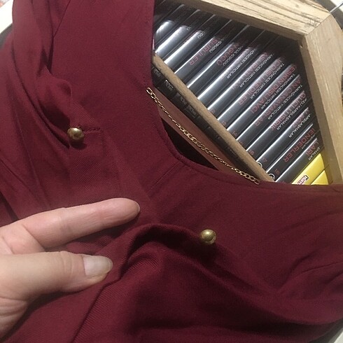 Mevsimlik Bordo Bluz