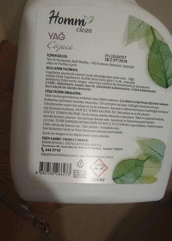 Beden Homm Clean Yağ Çözücü Şampuan 750 ml