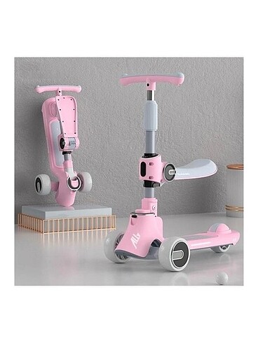 Ally Ayarlanabilir Yükseklik 3 Tekerlekli Çocuk Scooterı Katlana