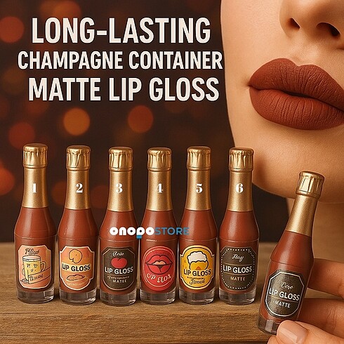 Rose Champagne Matte Lip Gloss | Uzun Süre Kalıcı & Lüks Şampany