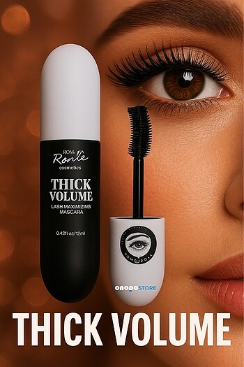 Rose Ronle Thick Volume Maskara | Yoğun Hacim Etkili Siyah Maska