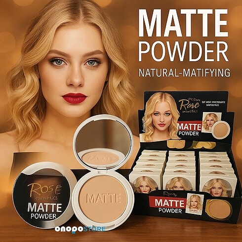 Diğer Rose MATTE Kompakt Pudra ? Kadifemsi Matlık | 2 Renk Seçeneği (#