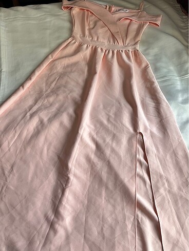 Pudra pembesi elbise - Görsel 2