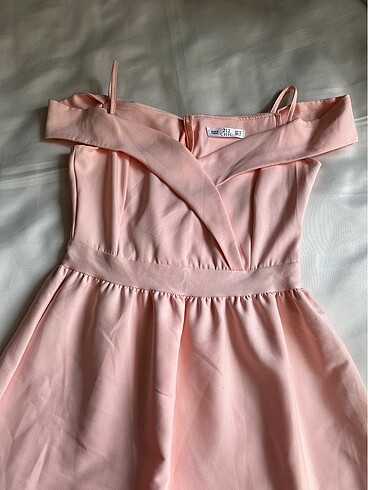 Pudra pembesi elbise - Görsel 4