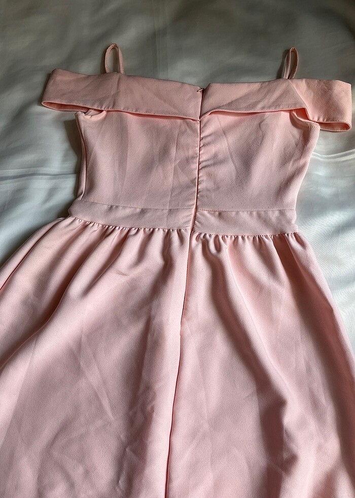 Pudra pembesi elbise - Görsel 5