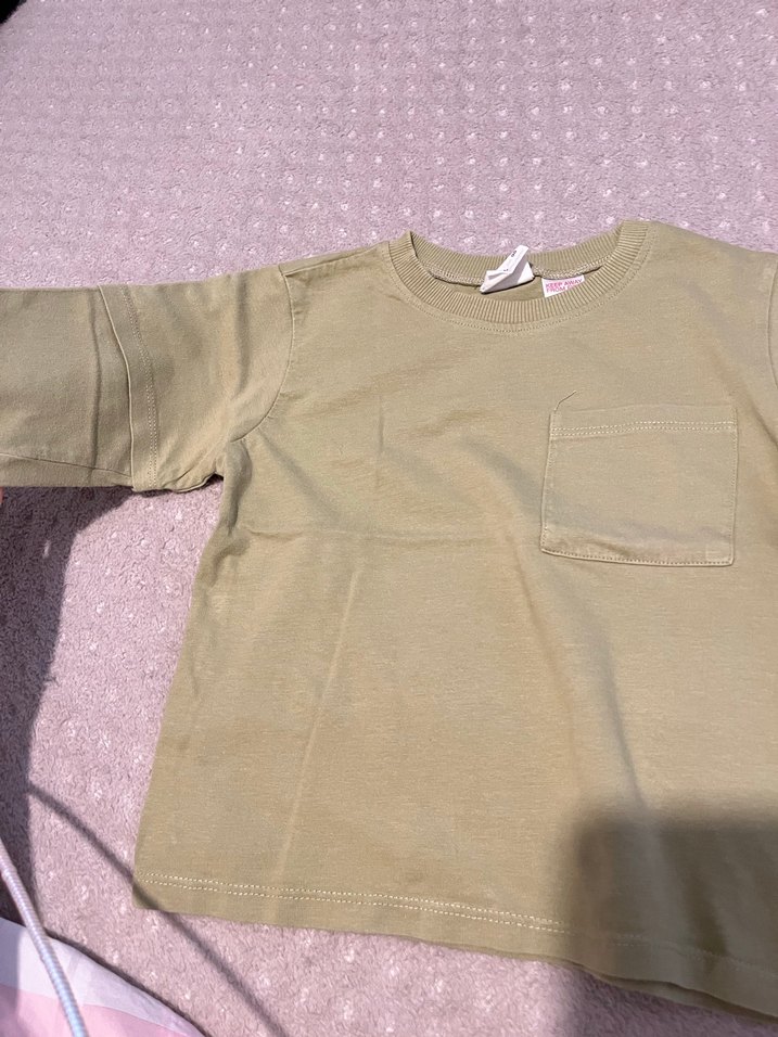 Çocuk için haki uzun kollu içlik - Görsel 3