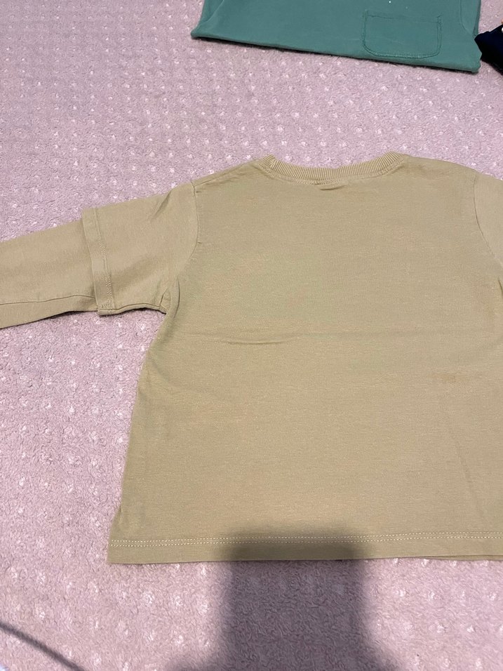 Çocuk için haki uzun kollu içlik - Görsel 4