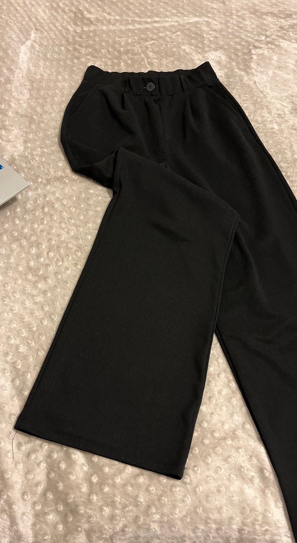 Siyah Kumaş Kadın Pantolon - Görsel 2