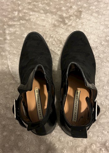 Siyah Süet Tokalı Kadın Bot - Görsel 4