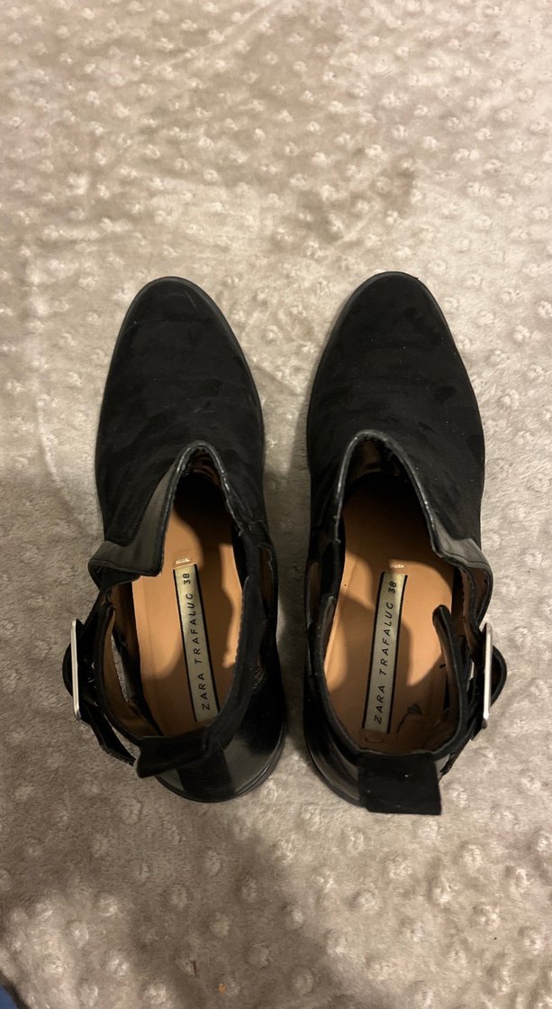 Siyah Süet Tokalı Kadın Bot - Görsel 4