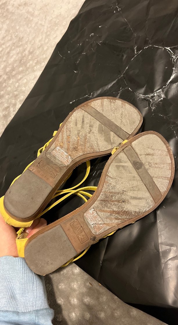 Sarı Dolgu Topuklu Kadın Sandalet - Görsel 5