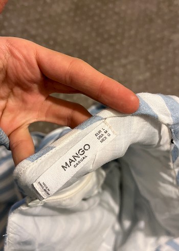 Mavi Çizgili Kemerli Kadın Tulum - Görsel 5