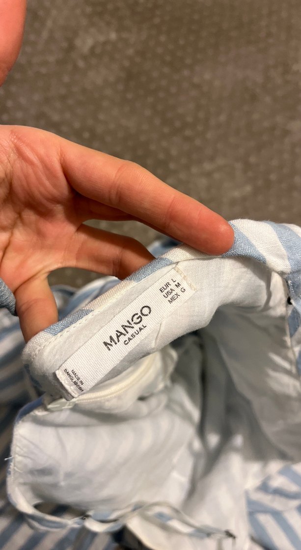 Mavi Çizgili Kemerli Kadın Tulum - Görsel 5