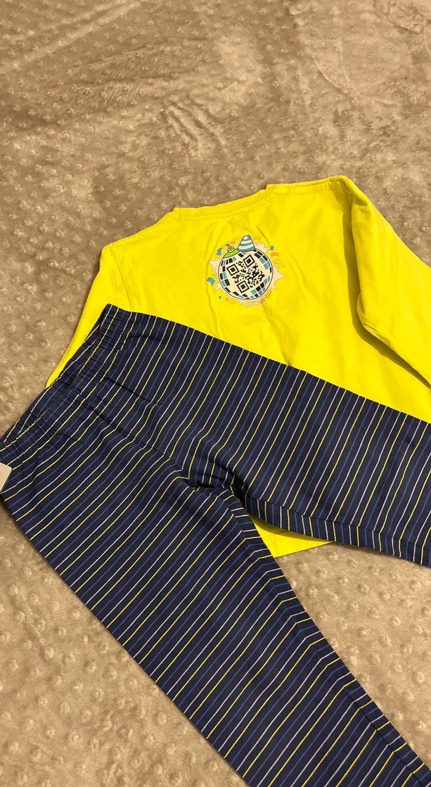 Sarı Baskılı Erkek Çocuk Pijaması - Görsel 3