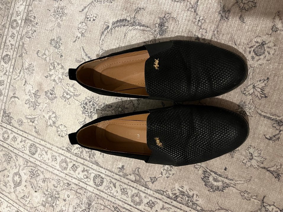 Gri Yılan Desenli Kadın babet - Görsel 4