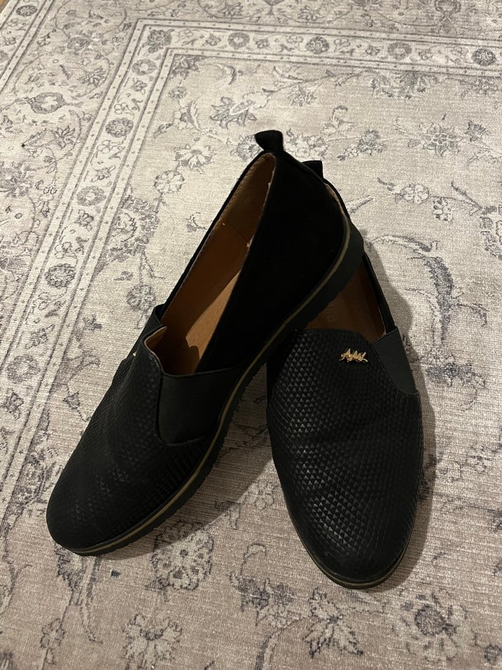 Gri Yılan Desenli Kadın babet - Görsel 2