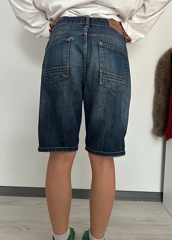 vintage denim şort - Görsel 3