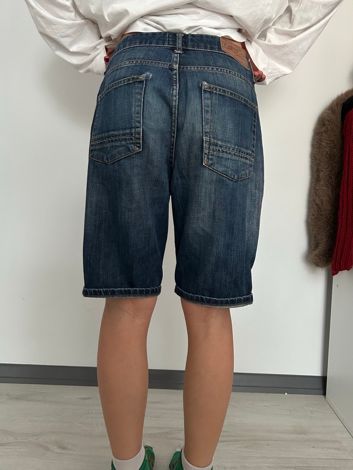 vintage denim şort - Görsel 3