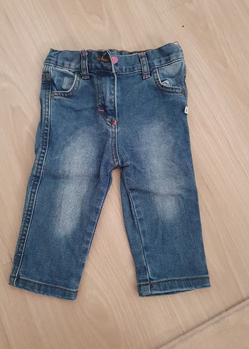 Düğmeli Rahat Kesim Kız Kot Pantolon