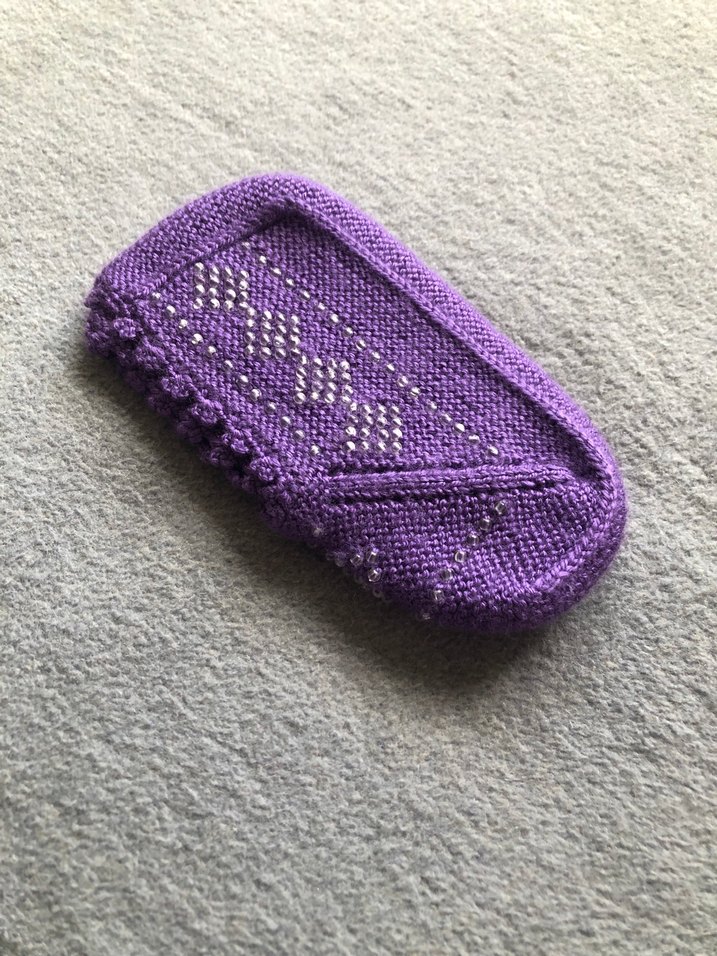 Mor Örgü Kız Çocuk Ev Terliği - Görsel 2