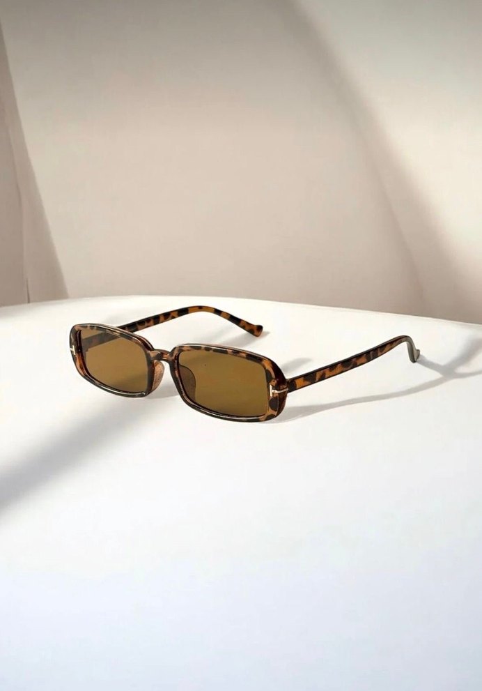 Kadın Kahverengi Dikdörtgen Gözlük - Görsel 4