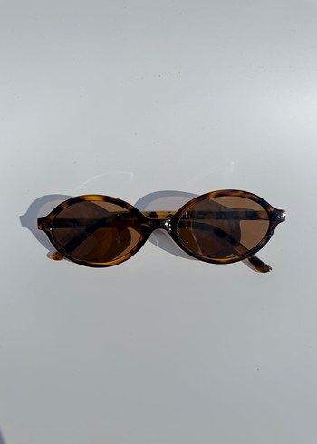 Kahverengi Kadın Sokak Stili Güneş Gözlüğü - Görsel 3