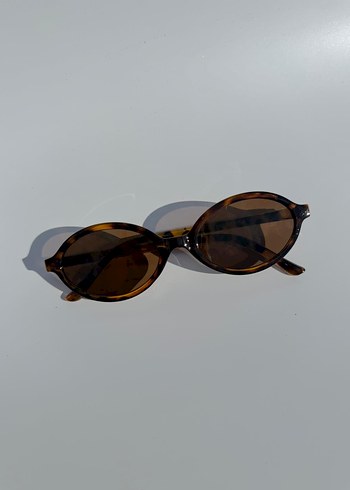 Kahverengi Kadın Sokak Stili Güneş Gözlüğü - Görsel 4