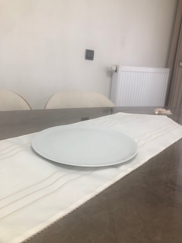 Beyaz Yuvarlak Tabak - Görsel 2